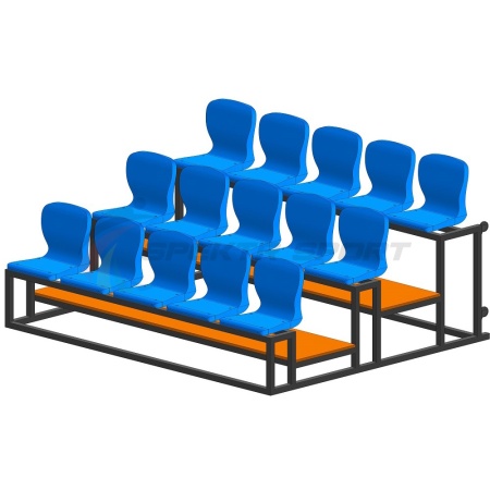 Купить Трибуна мобильная 3 ряда сиденья пластиковые на 15 мест в Верхнийтагиле 